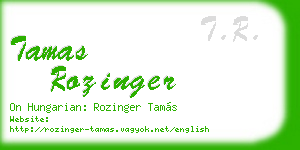 tamas rozinger business card